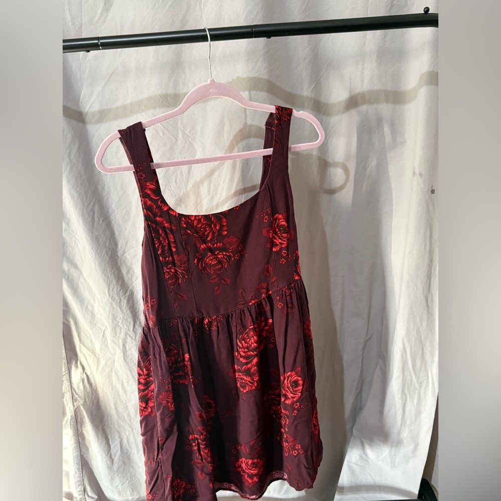 Old Navy Red Floral Mini Dress
